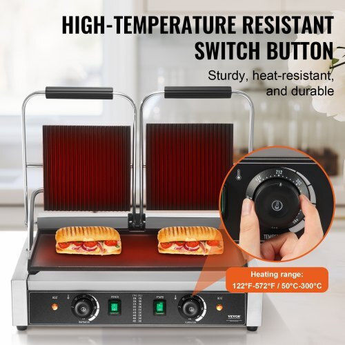 Vevor Commercial Double Sandwich Maker 3600W
