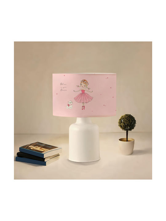 GloboStar Led Kids Portable Lamp Ballerina Pink 24x24x32εκ.