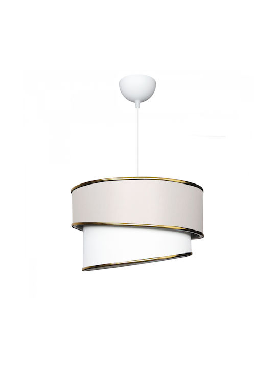 GloboStar Pendant Light Beige with Socket E27 30x30x70cm