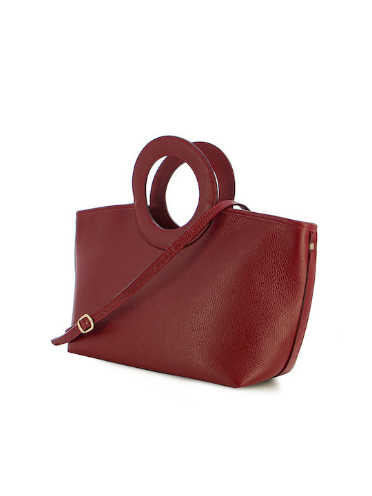 Guy Laroche Leather Women's Bag Shoulder Burgundy