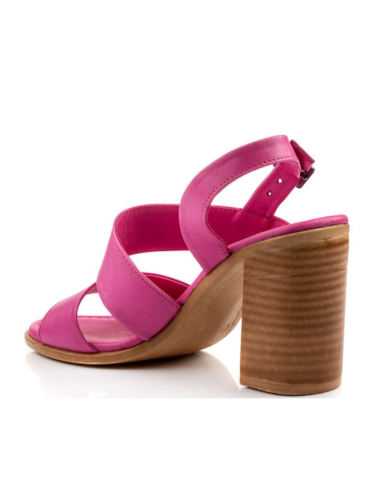 Leather Sandals Fuchsia