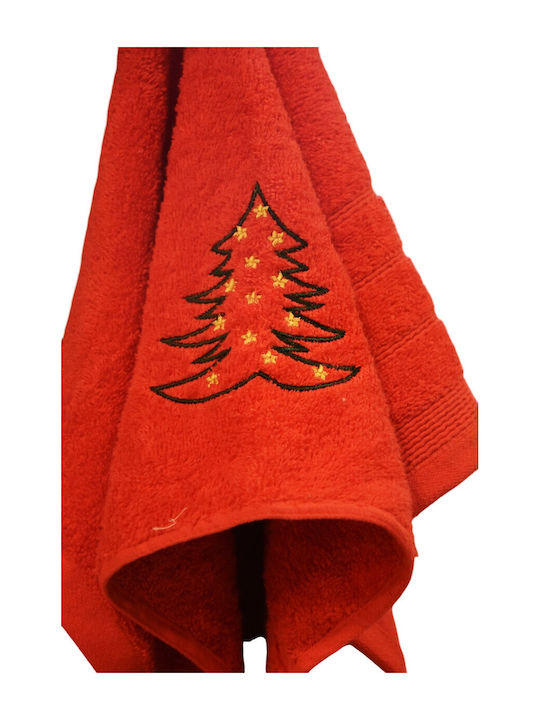 Decotelia Weihnachts-Handtuch Roter Weihnachtsbaum 40×60 Decotelia Weihnachts-Handtuch Roter Weihnachtsbaum 40×60