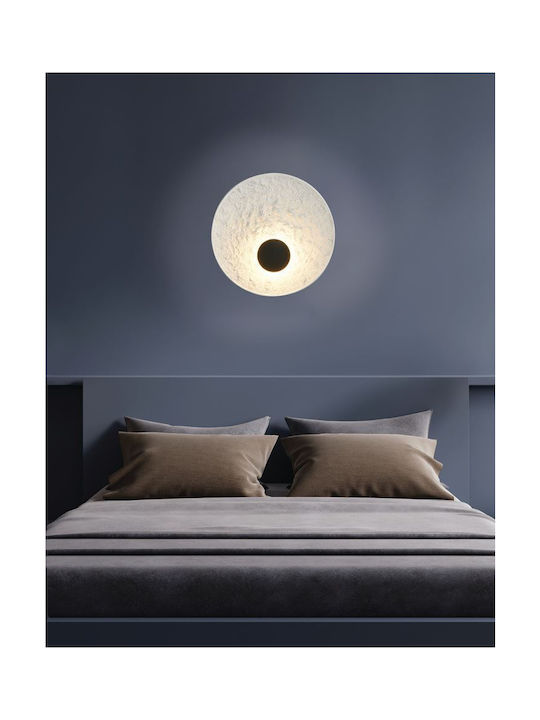 Lamp Wall with Integrated LED and Warm White Light Black 30cm