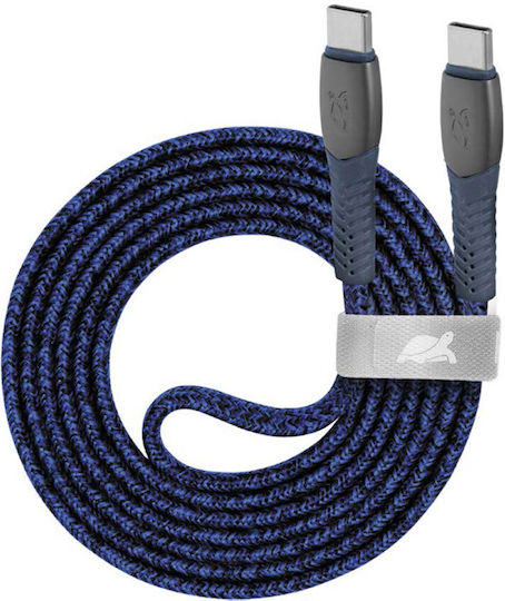 Rivacase Braided USB 2.0 Cable USB-C male - USB-C Μπλε 1.2m