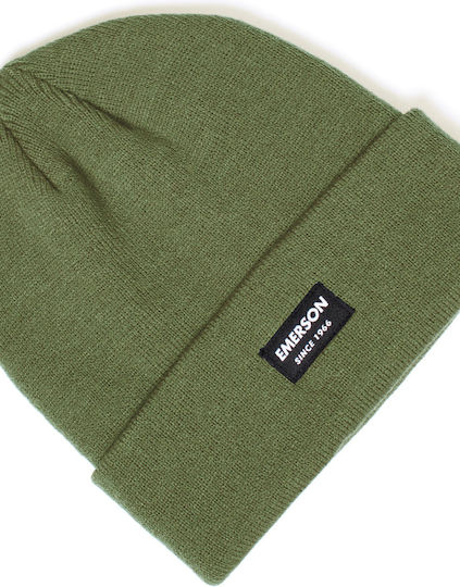 Beanie Unisex Σκούφος Πλεκτός σε Χακί χρώμα