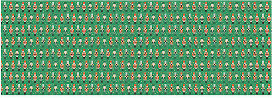 PartyDeco Nutcracker Christmas Wrapping Paper for Gift Green 70cm.
