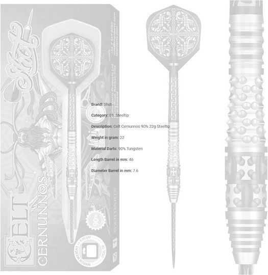 Shot Celt Cernunnos 90% 22g Steeltip Darts