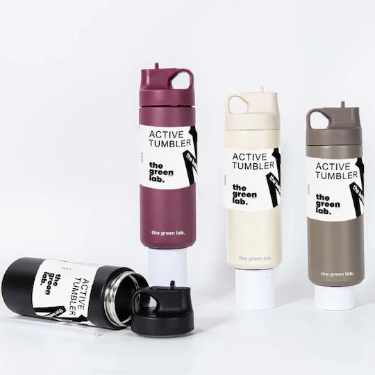 Boobam Bottle Thermos 600ml Green, Black