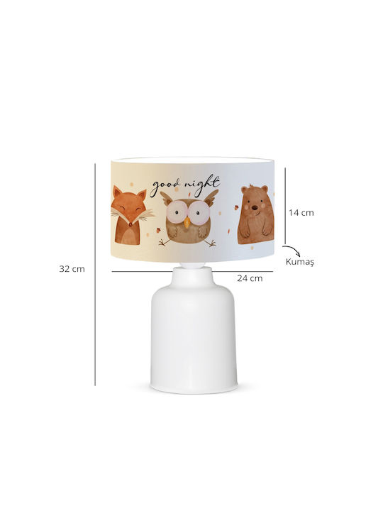 GloboStar Led Kids Portable Lamp White 24x24x32εκ.