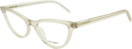 Ysl Transparent Plastic Eyeglass Frame Cat Eye SLM138 004