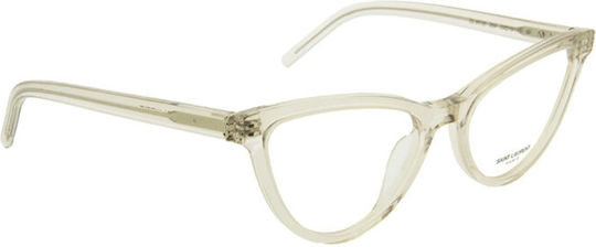 Ysl Transparent Plastic Eyeglass Frame Cat Eye SLM138 004