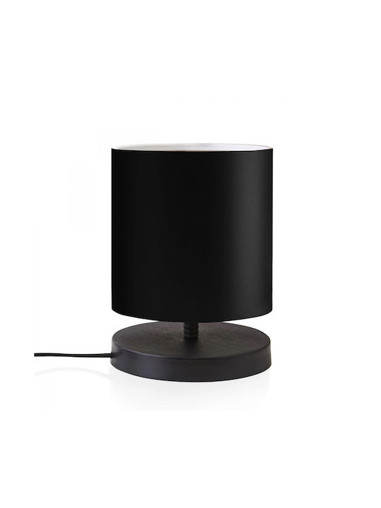 GloboStar Wood Table Lamp for Socket E27 with Black Shade and Base