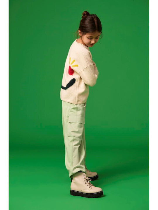 Kids' Sweater Long Sleeve Ecru, Beige