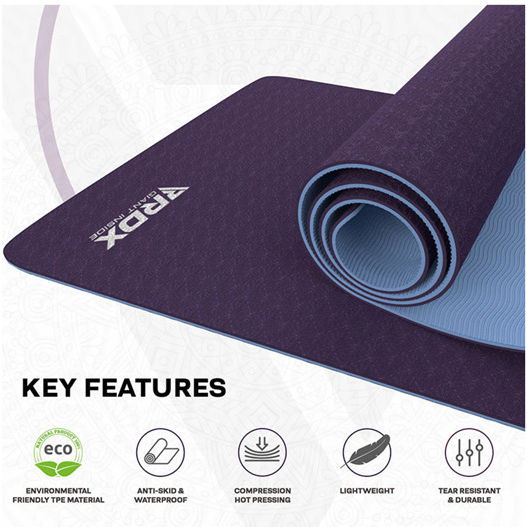 RDX Covor de exerciții fizice Yoga Violet
