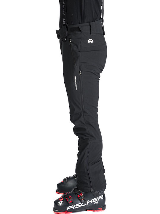 Northfinder NO-3975SNW-269 Men's Trousers for Ski & Snowboard Soft Shell Black