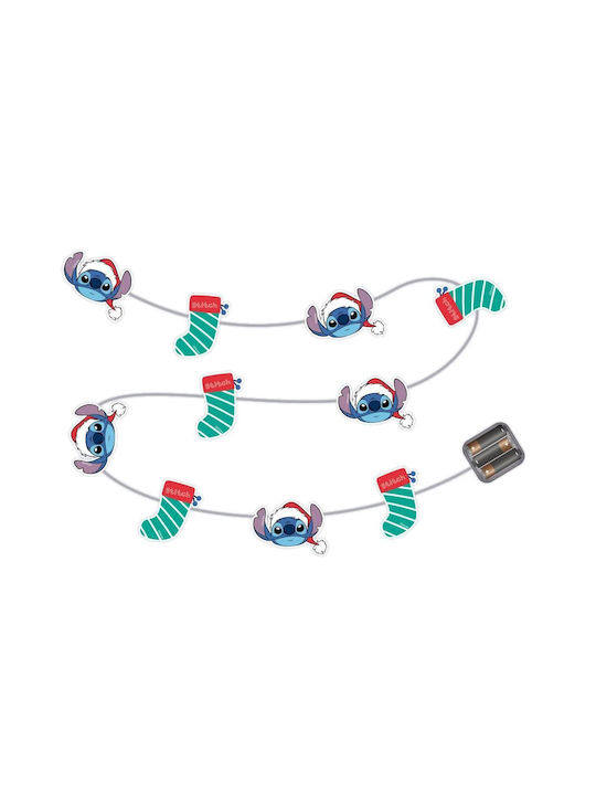 Stitch Christmas Lighted Garland 10 Led 1,65m