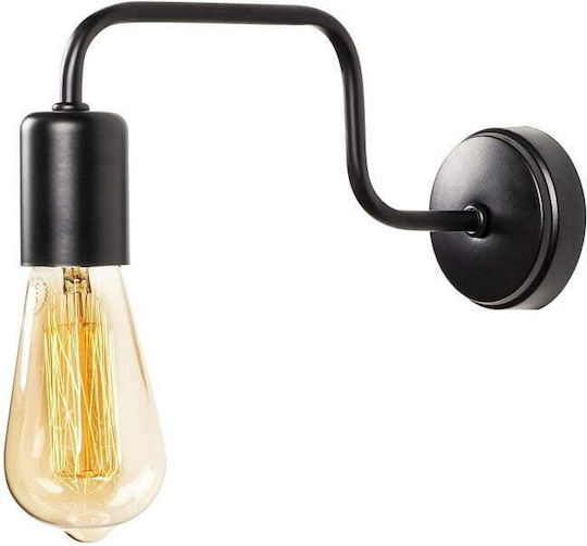 Opviq Modern Wandleuchte mit E27 Fassung Schwarz 11x4cm