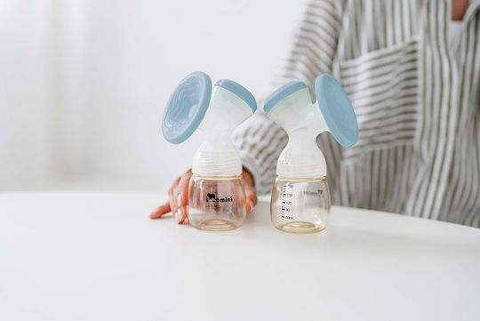 Momini TwinPump Ηλεκτρικό Διπλό Θήλαστρο Μπαταρίας Χωρίς BPA Ροζ 180ml
