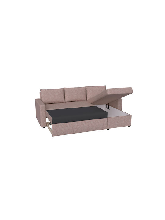 Concept Corner Couch Bed with Reversible Angle and Storage Space Rotten Apple 218x153x80 cm