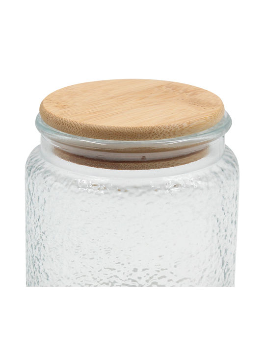 Keskor Vase Allgemeine Verwendung mit Deckel Glas Transparent 500ml