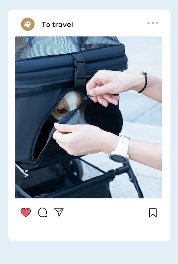 Dog/Cat Carrying Red Stroller L50xW59xH96cm