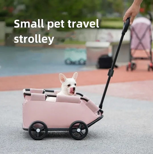Dog/Cat Carrying Pink Stroller L35xW51xH86cm
