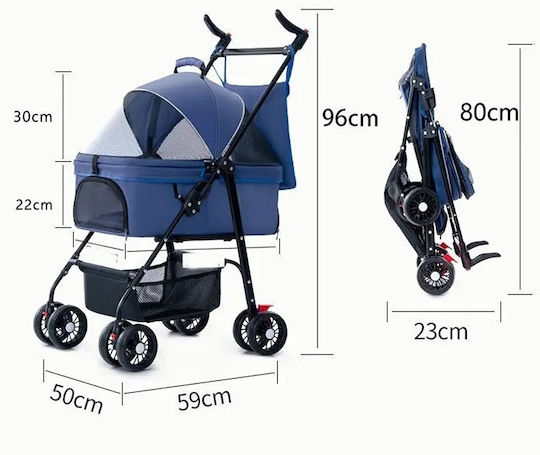 Dog/Cat Carrying Red Stroller L50xW59xH96cm