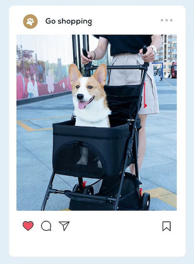 Dog/Cat Carrying Blue Stroller L50xW59xH96cm