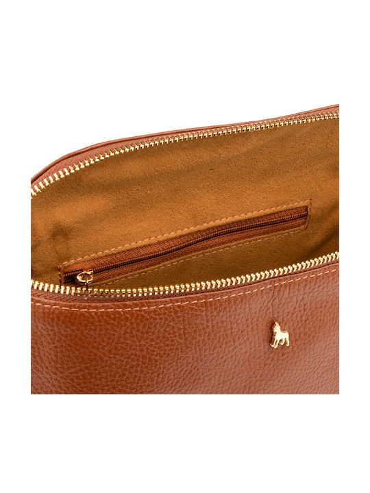 Leder Damentasche Schultertasche Tabac Braun