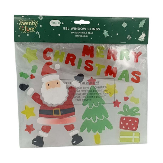 Fun World Χριστουγεννιάτικα Aufkleber für das Fenster mit Design Άγιου Βασίλη 29.5x30cm.