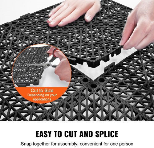 Set of 55 Matte Tile Drainage Vevor 30x30 cm Black Hzxsjdd1212yjt8w2v0