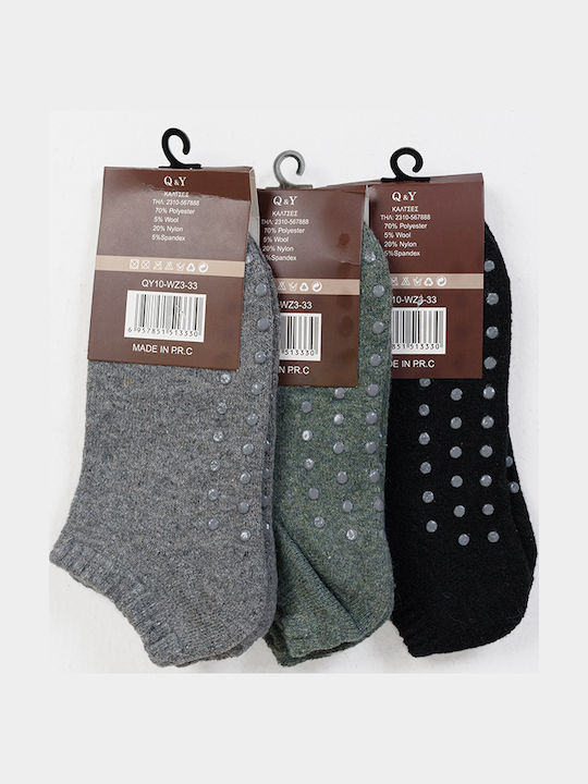 Q&Y Damen Socken Multicolor 3Pack
