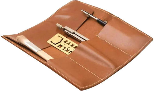 Paper Republic Le Porte Plume Leather Pen Case for 1 Pen in Tabac Brown Color