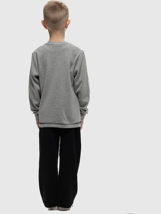 Galaxy Pijama pentru copii De iarnă Din bumbac Grey melange