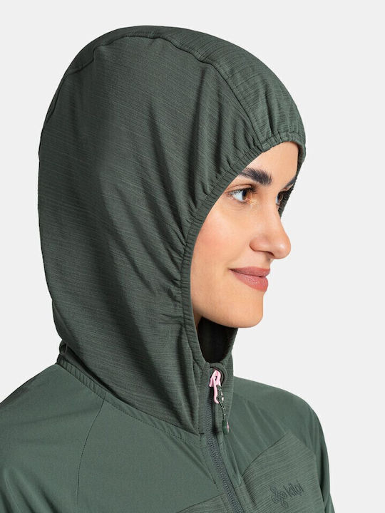 Women's Cardigan with Zipper Dark Green