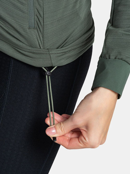 Women's Cardigan with Zipper Dark Green
