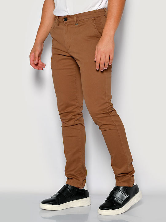 Brokers Jeans Trousers Chino in Slim Fit Tobacco