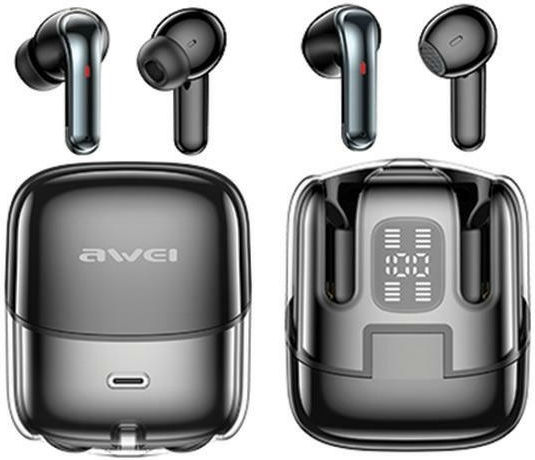 Awei T79 In-ear Bluetooth Handsfree Earphones with Sweat Resistance and Charging Case Black