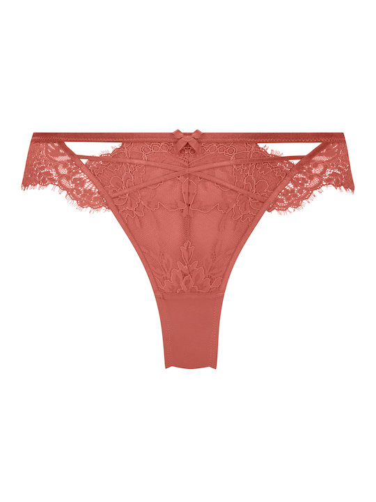 Hunkemöller Γυναικείο Brazil με Δαντέλα Mineral Red