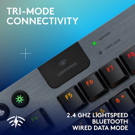 Logitech G915 X Lightspeed Wireless Gaming Mechanical Keyboard Tenkeyless with GL Linear switches and RGB lighting (English US)
