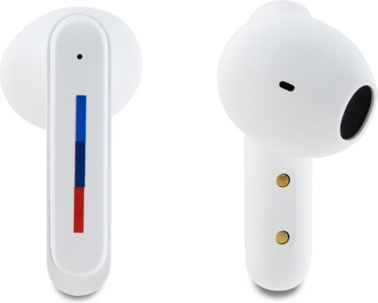 BMW Printed Logos In-ear Bluetooth Handsfree Earphones with Charging Case White