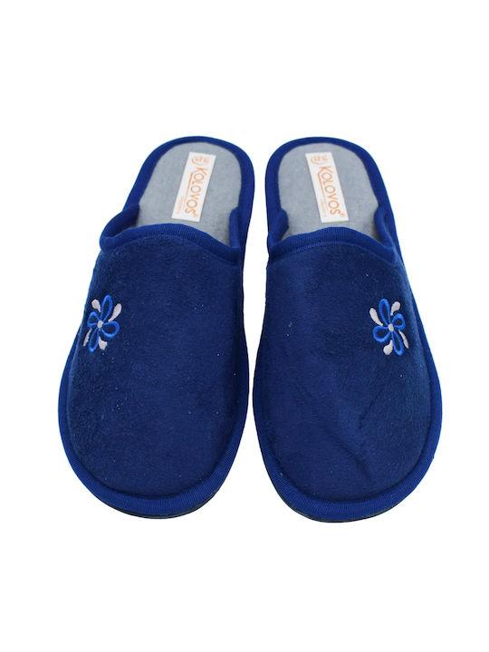 Kolovos Winter Women's Slippers in Blue color