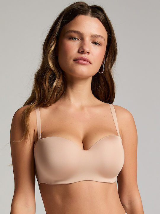 Fără bretele Balconette Rugby Tan Sutien Push Up