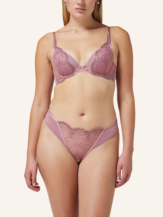 Hunkemöller Plunge Plunge Bra with Light Padding Rose