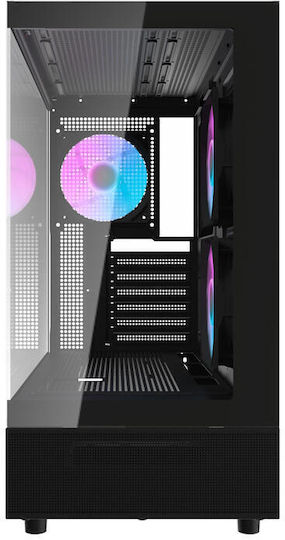 Darkflash DPX90 Gaming Middle Tower Carcasă Calculator cu Fereastră Laterală Negru