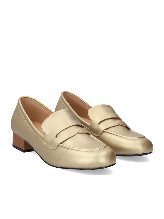 Damen Loafers in Gold Farbe