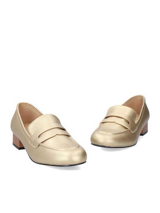 Damen Loafers in Gold Farbe