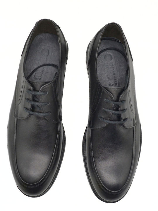 Leder Herren Freizeitschuhe Schwarz