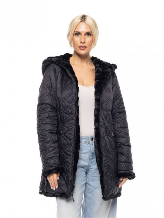 Frauen Pelz Black