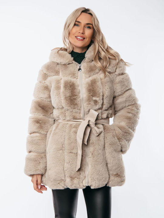 Women's Short Fur Black